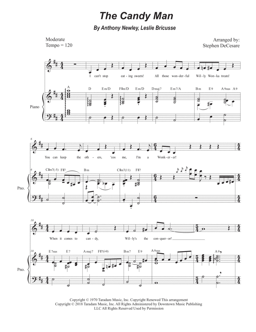 The Candy Man (arr. Stephen DeCesare)