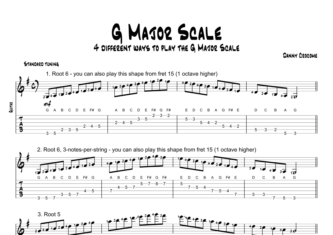 G Major Scale (4 Ways to Play)