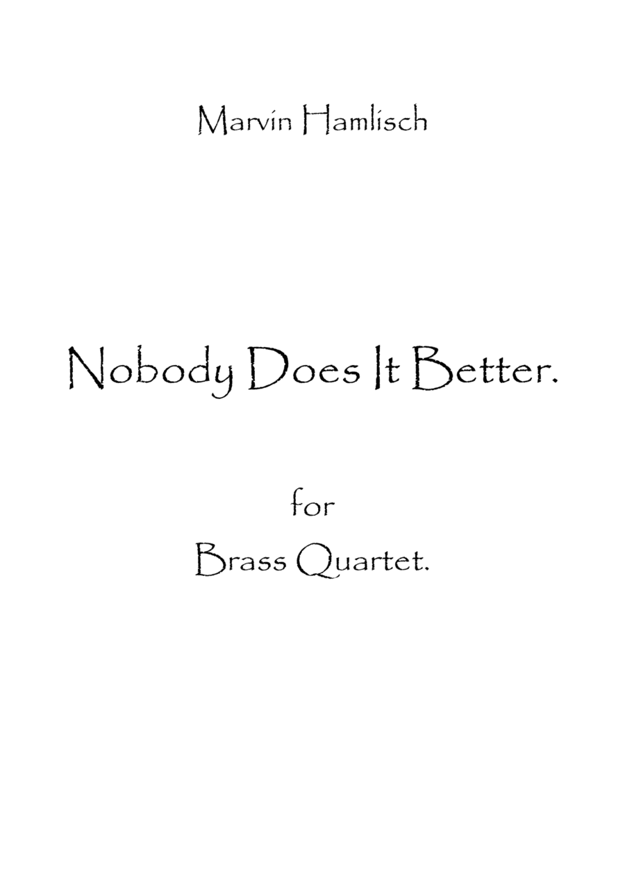 Nobody Does It Better (arr. Spence Bundy)