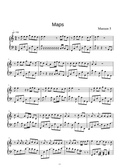 Maps (arr. Maroon 5)