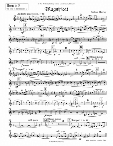 Magnificat (Set of Brass Parts, SSAA version)