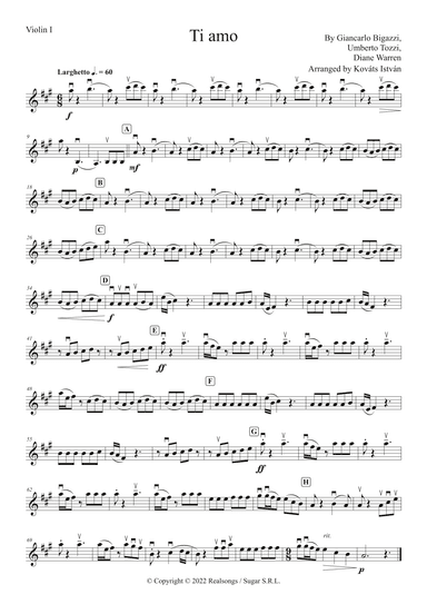 Ti Amo (arr. Kovats Istvan)