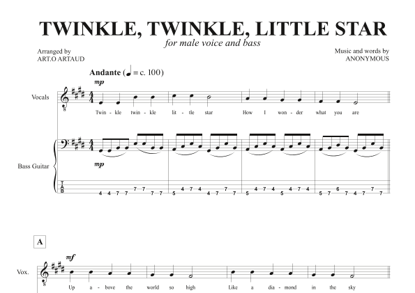 Twinkle Twinkle Little Star (arr. Art.o Artaud)