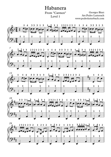 Habanera - Carmen (arr. Pedro Lutterbach)