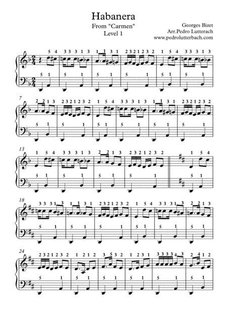 Habanera - Carmen (arr. Pedro Lutterbach)
