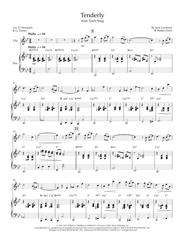 Tenderly (arr. Debra E. Stempien, Gregory H. Turner)