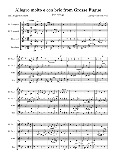 Allegro molto e con brio from Grosse Fuge Op. 133 (arr. Avigayil Bismuth)