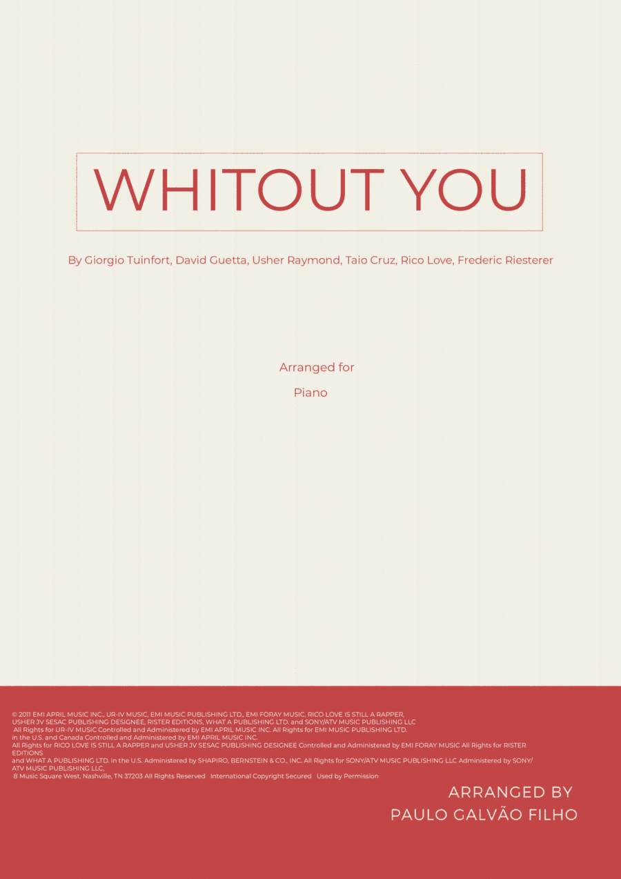Without You (arr. Paulo Galvao Filho)