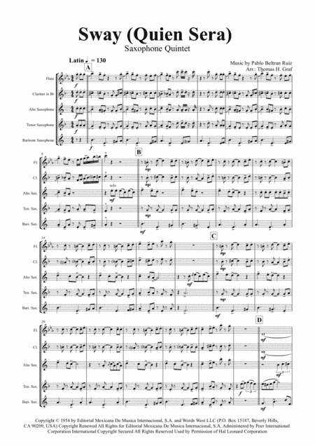 Sway (Quien Sera) (arr. Thomas H. Graf)