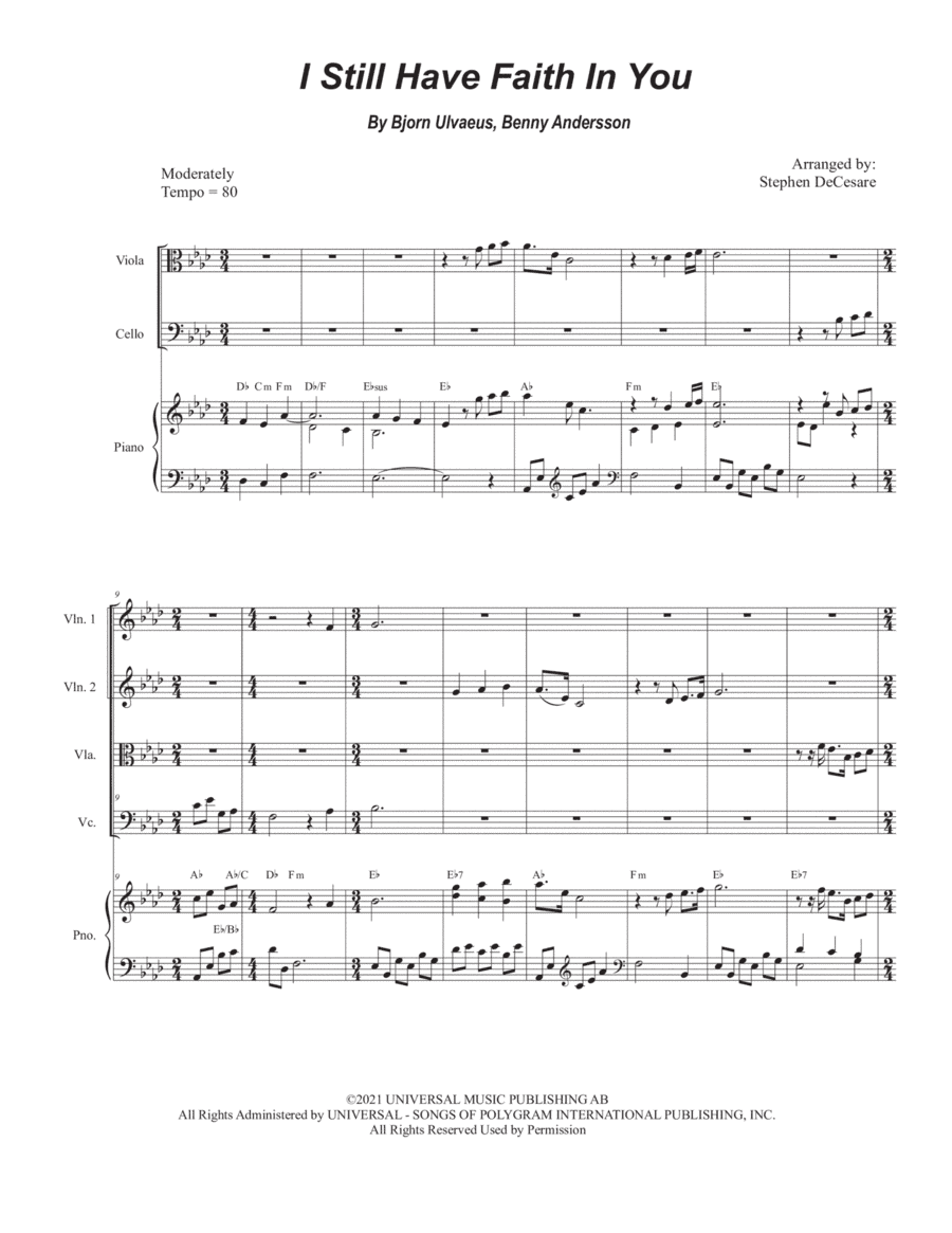 I Still Have Faith In You (arr. Stephen DeCesare)