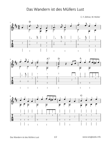 Das Wandern ist des Müllers Lust (arr. Bettina Schipp)