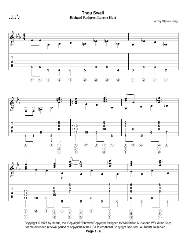 Thou Swell (arr. Steven King)