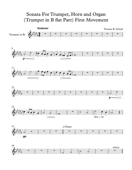 Sonata For Trumpet, Horn and Organ