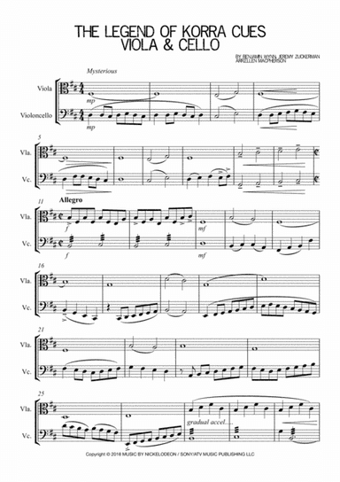 The Legend Of Korra Cues (arr. Ellen Macpherson)