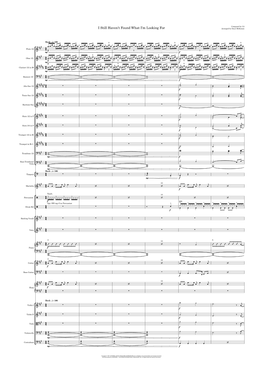 I Still Haven't Found What I'm Looking For (arr. Daryl McKenzie)