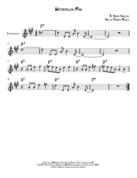 Watermelon Man (arr. Dominic Meccia)