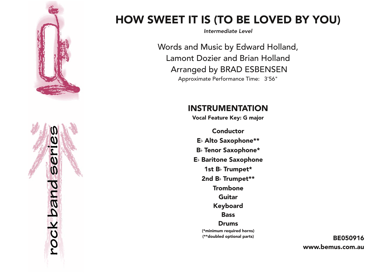 How Sweet It Is (To Be Loved By You) (arr. Brad Esbensen)