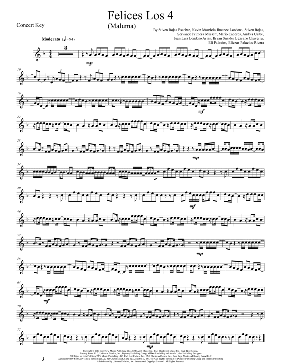 Felices Los 4 (arr. Musikeo)