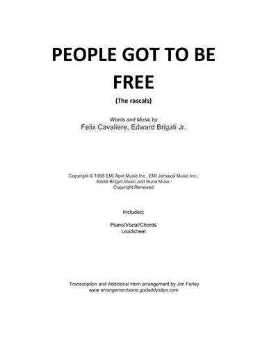 People Got To Be Free (arr. Jim Farley)