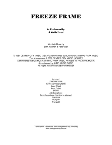 Freeze Frame (arr. Jim Farley www.arrangementsone.com)