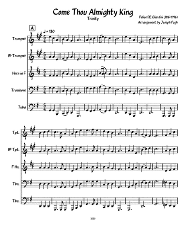Come Thou Almighty King/ Brass Quintet (arr. Joseph Pugh)