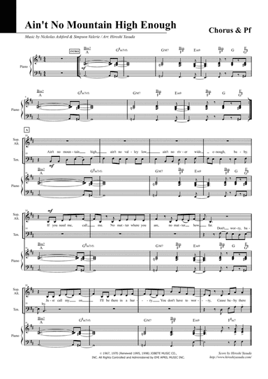 Ain't No Mountain High Enough (arr. Hiroshi Yasuda)