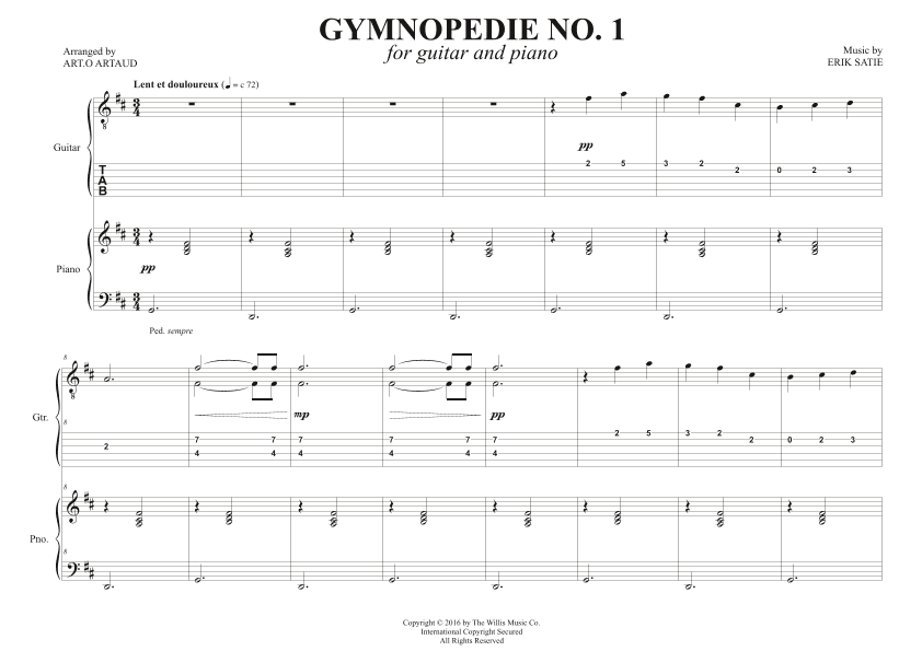 Gymnopédie No. 1 (arr. Art.o Artaud)