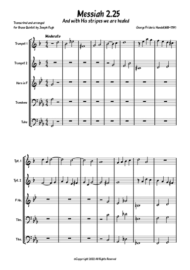 Messiah 2.25 (And With His Stripes We Are Healed) (arr. Joseph Pugh)