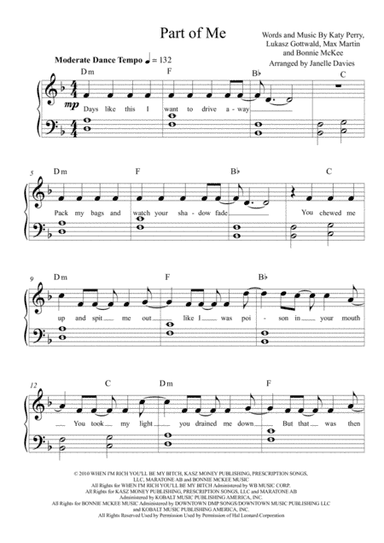 Part Of Me (arr. Janelle Davies)