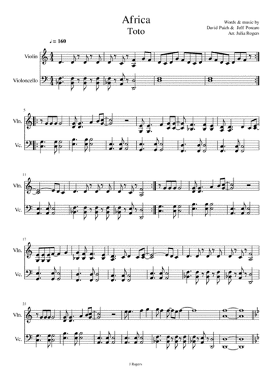 Africa (arr. Julia Rogers)