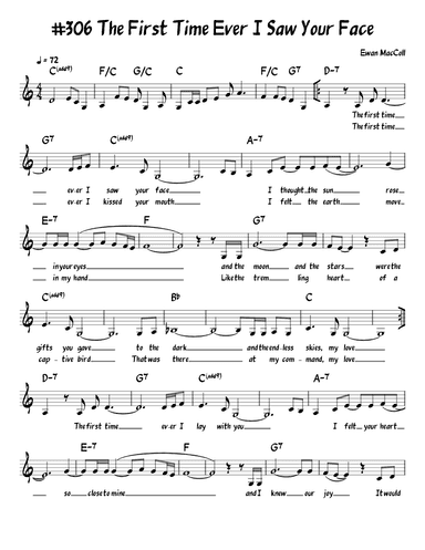 The First Time Ever I Saw Your Face (arr. John Fries)
