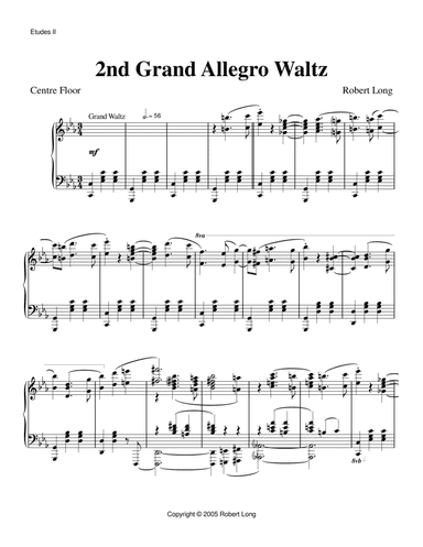 Ballet Piano Sheet Music: 2nd Grand Allegro Waltz from Etudes II