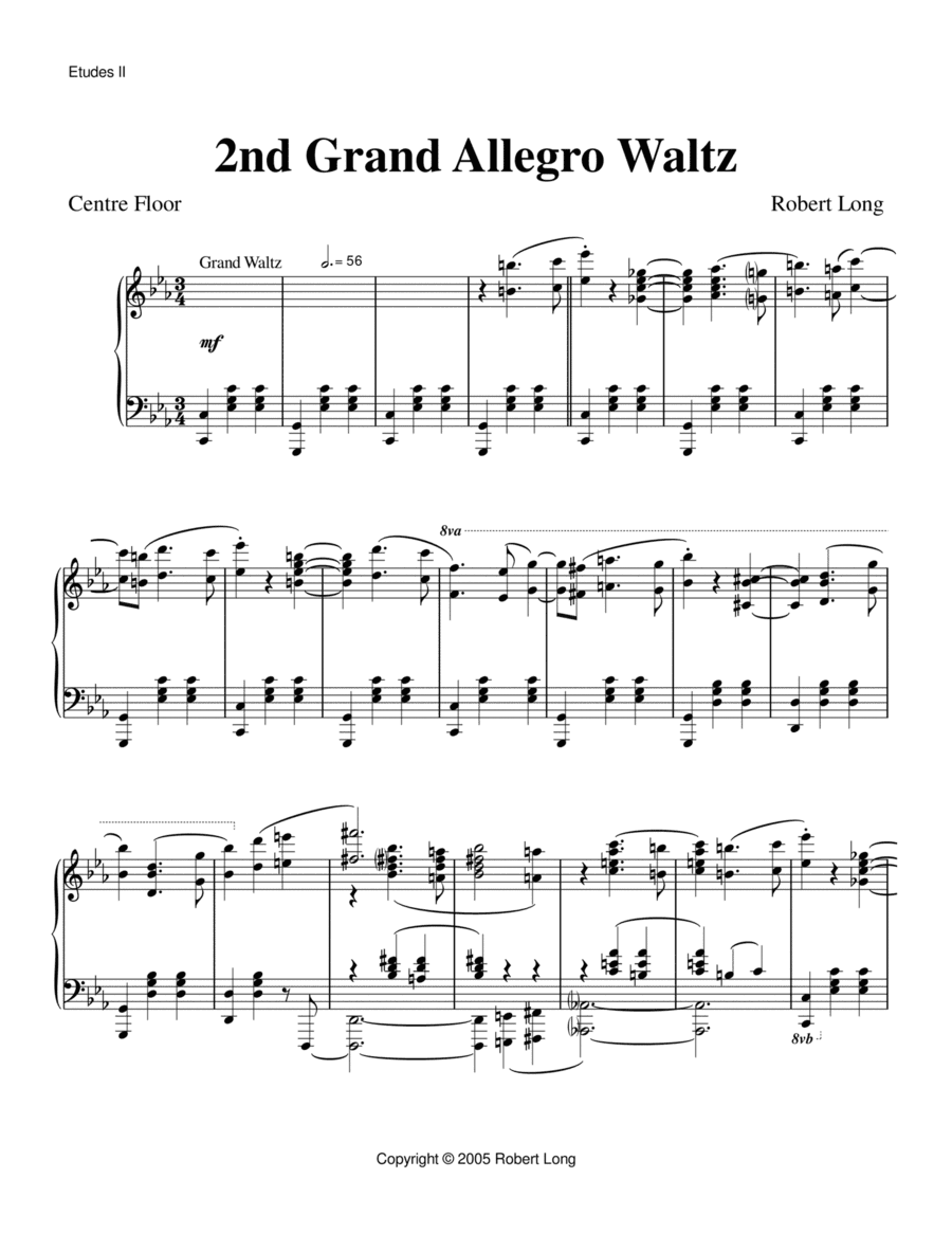 Ballet Piano Sheet Music: 2nd Grand Allegro Waltz from Etudes II