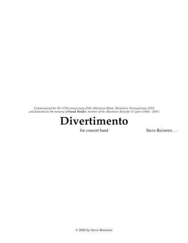 Divertimento for Concert Band