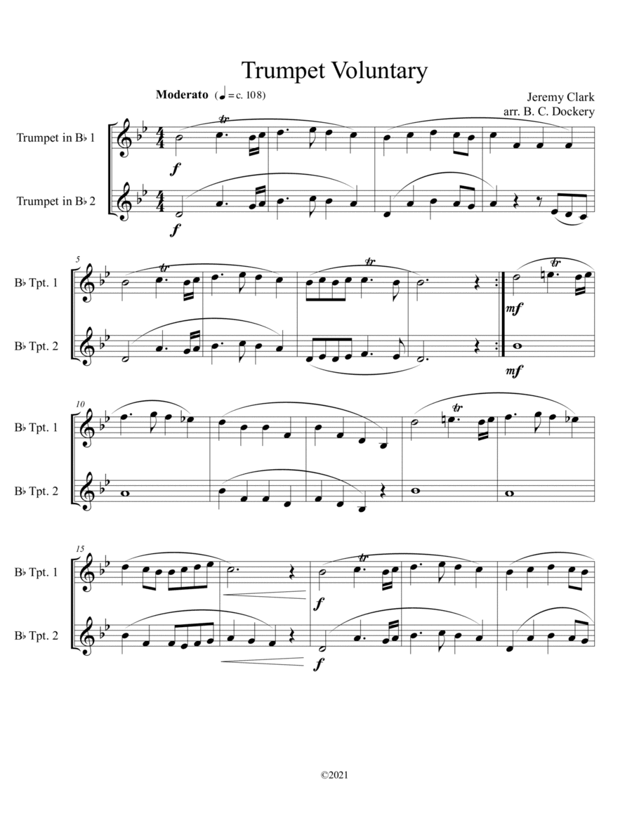 Trumpet Voluntary (Trumpet Duet) (arr. B. C. Dockery)
