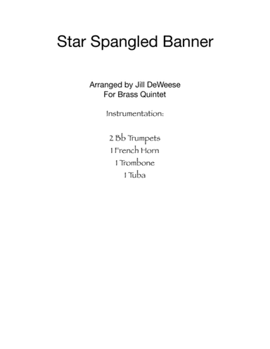 Star Spangled Banner (arr. Jill DeWeese)