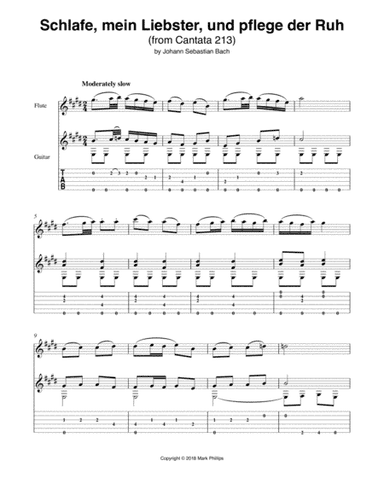 Schlafe, mein Liebster, und pflege der Ruh (Excerpt) (arr. Mark Phillips)