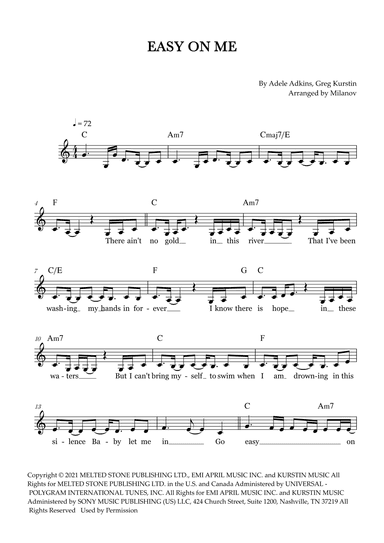 Easy On Me (arr. Milanov)