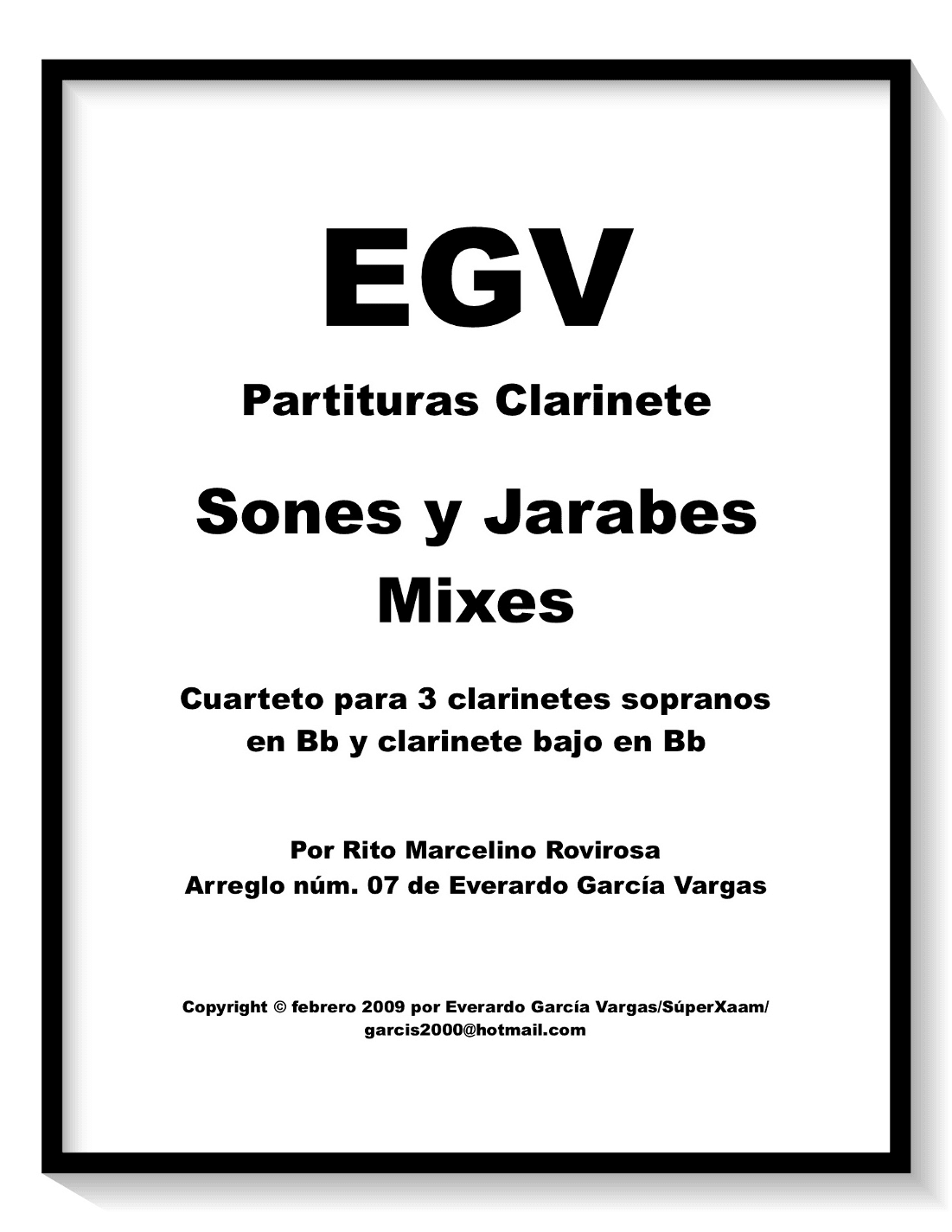 Sones y Jarabes Mixes - Clarinet Quartet (arr. Everardo García Vargas)