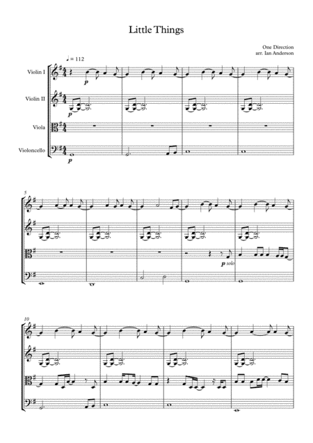 Little Things (arr. Ian Anderson)