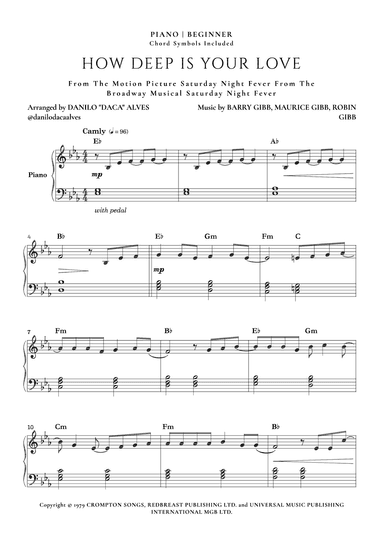 How Deep Is Your Love (arr. Danilo "Daca" Alves)