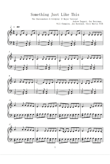 Something Just Like This (arr. Guy Berryman)
