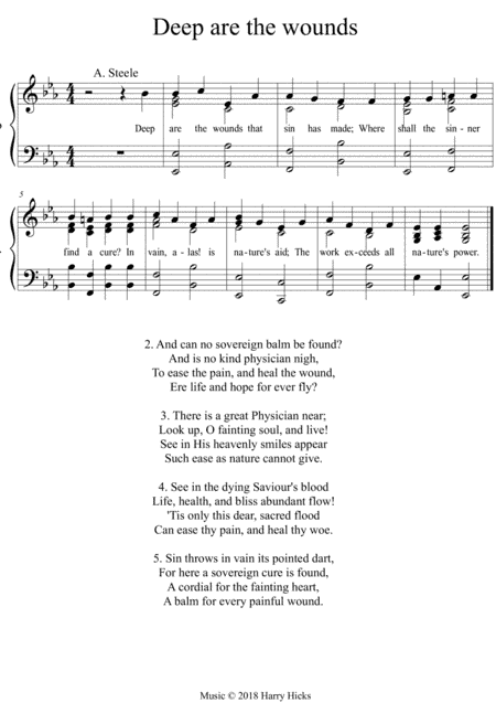 Deep are the words. A new tune to a wonderful old hymn.