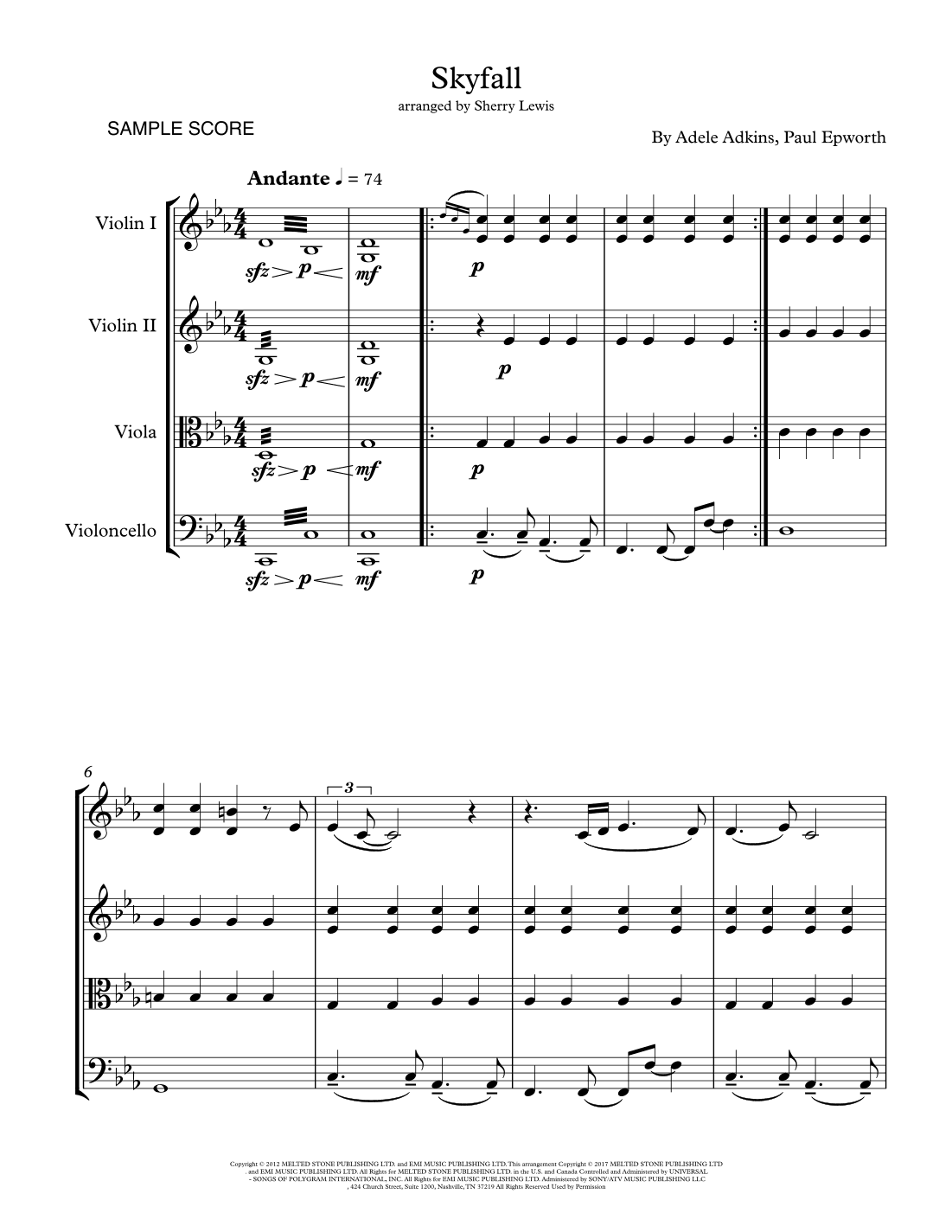 Skyfall (arr. Sherry Lewis)