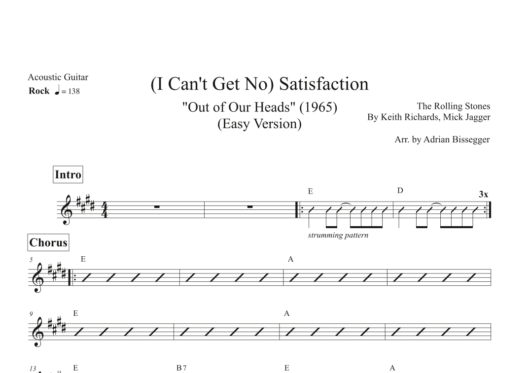 (i Can't Get No) Satisfaction (arr. Adrian Bissegger)