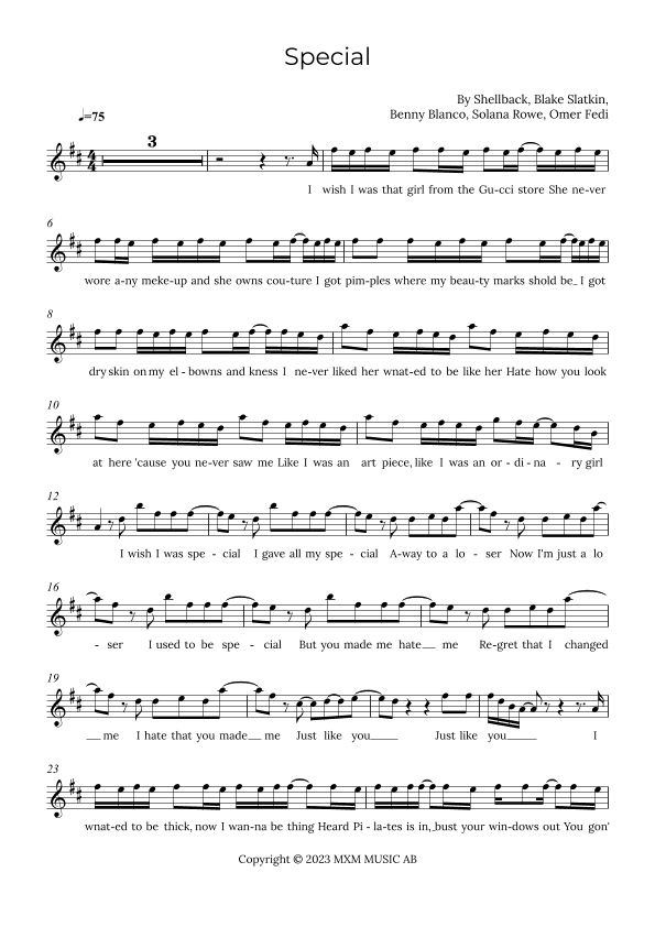 Special (arr. Alex Nunes Rodrigues)