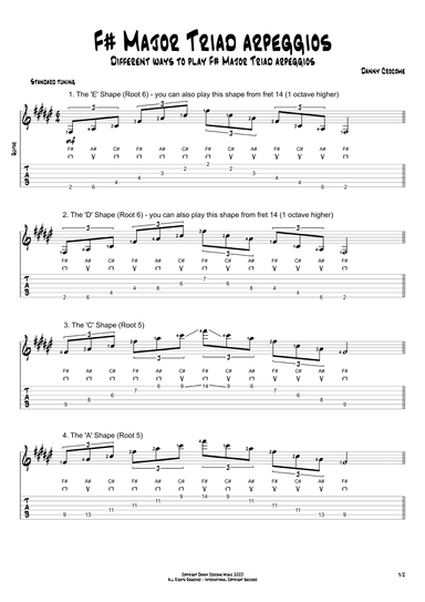 F# Major Triad Arpeggios (5 Ways to Play)