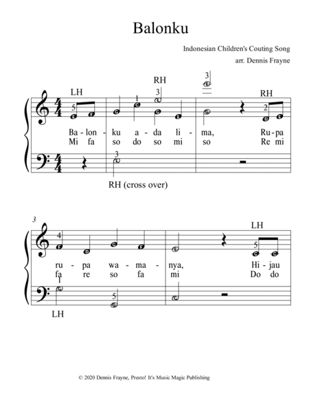 Balonku (big alpha note notation) (arr. Dennis Frayne)