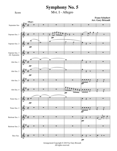 Symphony No. 5 (arr. Gary Bricault)