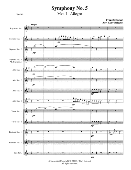 Symphony No. 5 (arr. Gary Bricault)